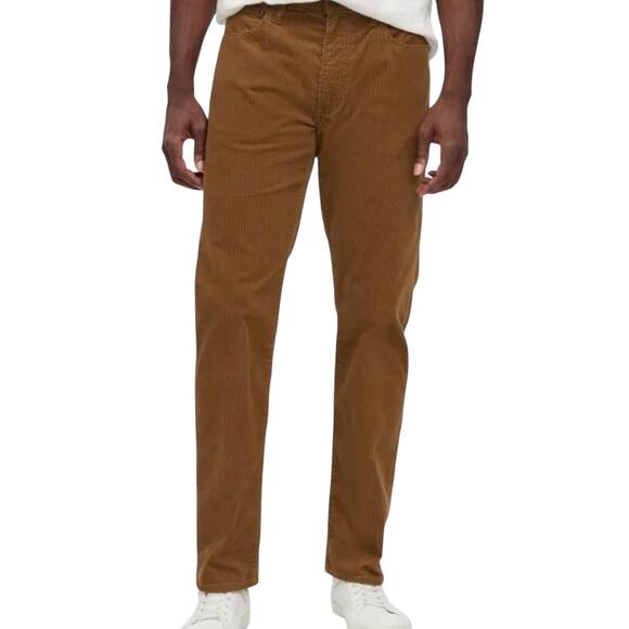 Gap Men's Straight Fit Corduroy Pants Size 29x30 Bright Brown Normcore Preppy - Picture 1 of 9